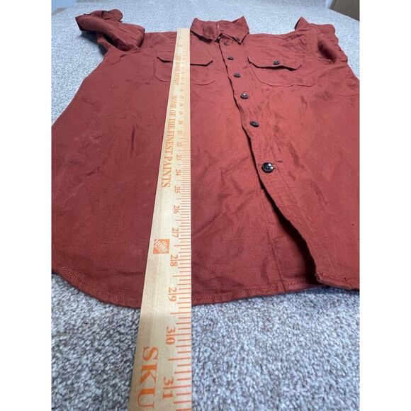 Banana Republic mens standard fit button up shirt sz medium orange linen blend - Picture 5 of 12